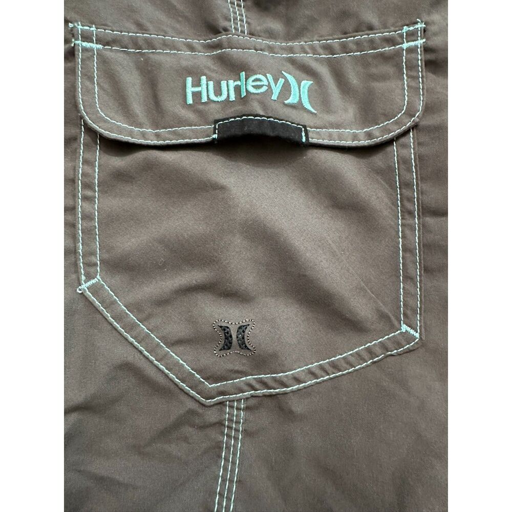 NWOT HURLEY PHANTOM GREY Board Shorts with aqua Accents Sz 34 - Picture 5 of 9